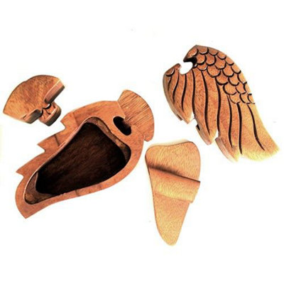 Serenityy Bali Magic BoxAngel WingHandmade Sheesham Wood Puzzle Keepsake Box With Hidden Compartment from B&Q