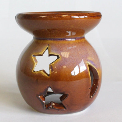 Serenityy Moon & Star Oil BurnersYin-Yang Moon And Star DesignGloss FinishBrown Black Dark Blue183G from B&Q