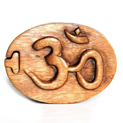 Serenityy Bali Magic Box OmHandcrafted Sheesham Wooden Puzzle Box With Hidden CompartmentHandmade In BaliIndividually Wrapped from B&Q