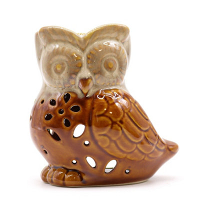 Serenityy Classic Rustic Oil BurnerOwl Side-OnTerracotta CeramicEach. from B&Q