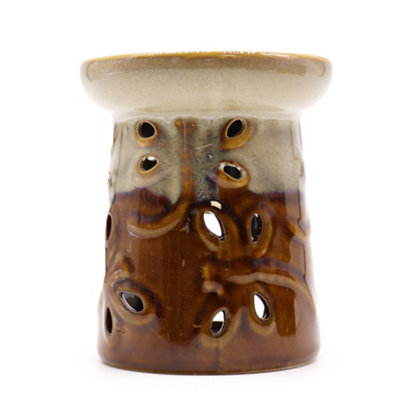 Serenityy Classic Rustic Terracotta Oil Burner Dragonfly DesignCeramicGloss FinishCompact (Approx. 350G) from B&Q
