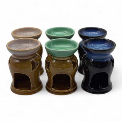 Serenityy Classic Rustic Oil Burner Heart Cut-OutTerracotta CeramicGloss FinishSingle Pack from B&Q