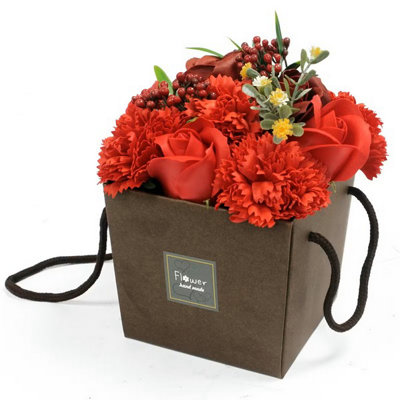 B&Q -  Soap Flower BouquetClassic Red