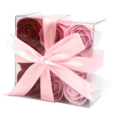 Serenityy Set Of 9 Soap FlowersPink Roses from B&Q