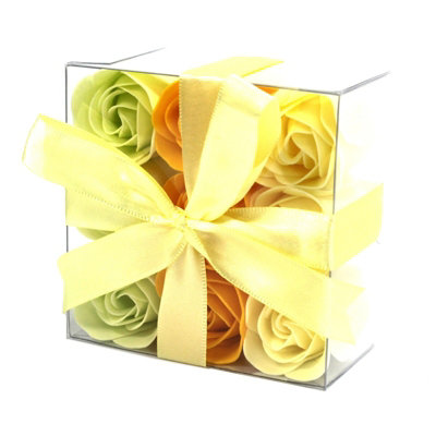 Serenityy Set Of 9 Luxury Soap FlowersSpring Roses BouquetGift Bag PackedBath Petals from B&Q