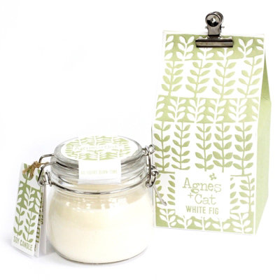 Serenityy Agnes + Cat Kilner Jar Candle 400MlWhite FigHand-Poured Soy WaxKilner-Style Jar. from B&Q