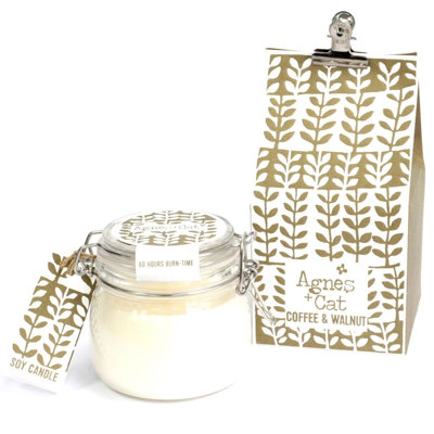 Serenityy Coffee & Walnut Soy Wax Candle 400MlKilner JarClampt LidHome Fragrance from B&Q