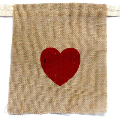 B&Q -  Natural Jute Bunting I Love You With HeartsLarge 260Cm Decorative Garland