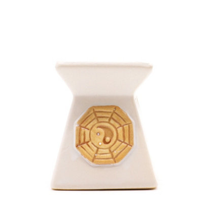 Serenityy Classic Yin Yang Terracotta Ceramic Oil Burner For Fragrance Oils And Simmering GranulesCompact Design from B&Q