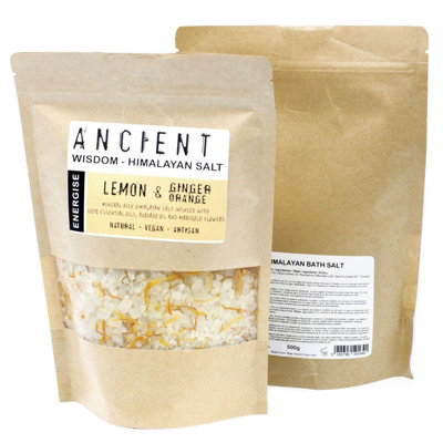 Serenityy Himalayan Bath Salt Blend 500 GEnergise With LemonGinger & Orange Essential Oils. from B&Q