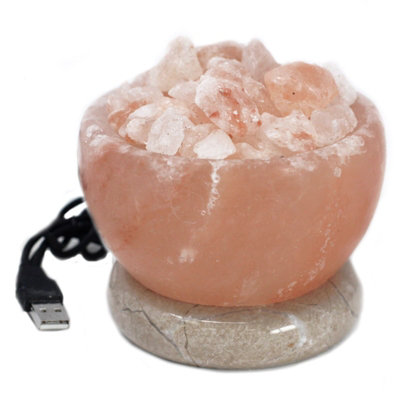 Serenityy Multicolour Himalayan Salt Usb Fire Bowl LampApprox. 800 GBulb Included150 Cm Usb Cord from B&Q