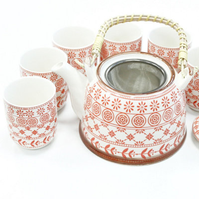 Herbal Teapot Set - Amber Loose Leaf Tea Brewing Kitchen - Image 6