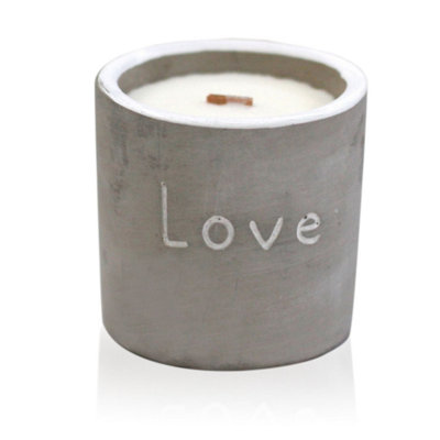 Serenityy Med PotLovePurple Fig & Cassis 450G Wooden Wick Concrete Candle from B&Q