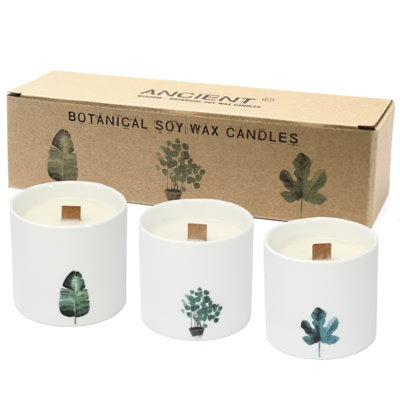 B&Q -  Luxury Botanical Candle SetVictorian PeonySoybean WaxWooden WickReusable Ceramic Jar30H Burn Time