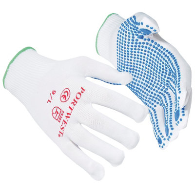 Portwest Nylon Polka Dot Gloves (A110) / Safetywear / Workwear from B&Q
