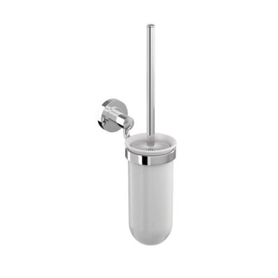 B&Q - Hoxton Toilet Brush Holder Chrome Finish Wall Mounted  Bathrooms