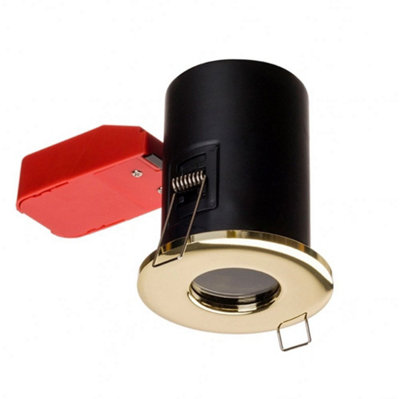 Red Arrow Igp/65B Fire Rated Ip65 Showerlight Downlight In A Brass Finish