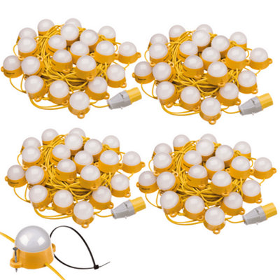 Red Arrow 110V Led Festoon Kit Interconnectable Site Lighting 4X 50M from B&Q