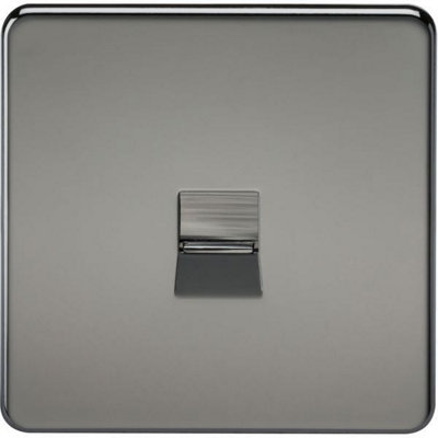 Mla Knightsbridge Telephone Extension Socket Black NickelSf7400Bn from B&Q