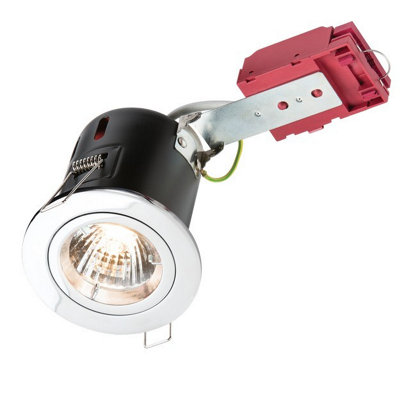 Luminosa Lighting Luminosa Fixed Gu10 Ic Fire-Rated Downlight In Chrome230V 50W from B&Q