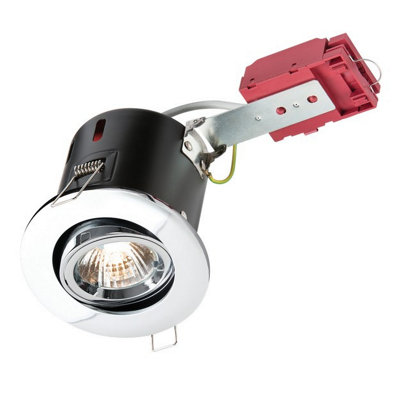 Luminosa Lighting Luminosa Fire-Rated Tilt Downlight Chrome230V 50W Gu10 Ic from B&Q