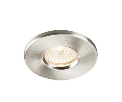 B&Q -  Luminosa Bathroom Recessed DownlightBrushed ChromeIp65 Gu10