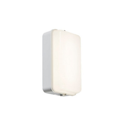 Luminosa Lighting Luminosa Led Security Amenity Bulkhead White Base With Opal Diffuser Cool White 4000K230V Ip54 5W from B&Q