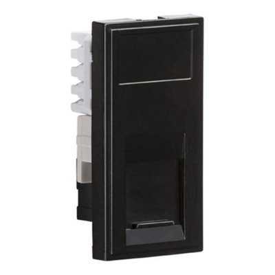 Utp Cat6 Rj45 Outlet Module 25 X 50mm Black from B&Q