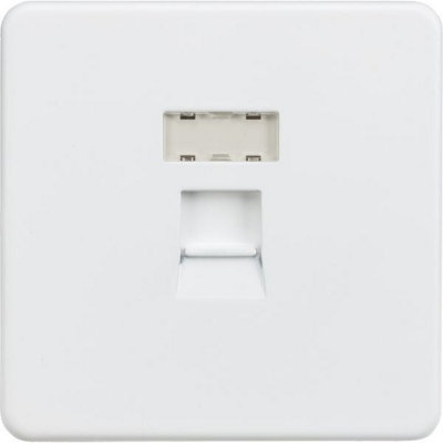 Mla Knightsbridge Rj45 Network Outlet Matt WhiteSfrj45Mw from B&Q