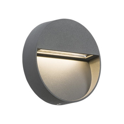 B&Q -  Luminosa Led Round Wall/guide LightGrey230V Ip44 2W