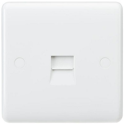 Mla Knightsbridge Curved Edge Telephone Extension SocketCu7400 from B&Q