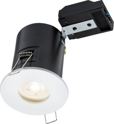 Knightsbridge Vfcipw 230V Ip65 Gu10 Fire-Rated Downlight White from B&Q