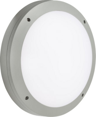 B&Q -  Luminosa Led Round Bulkhead Cct With Microwave Sensor Grey 230V Ip65 18W