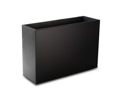 Primrose Zinc Tall Trough Planter With Insert L80cm Black