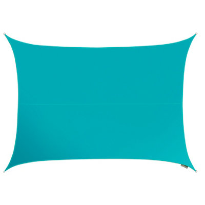 Kookaburra 3M X 2M Rectangle Waterproof Azure Garden Patio Sun Shade Sail Canopy 98% Uv Block With Free Rope from B&Q