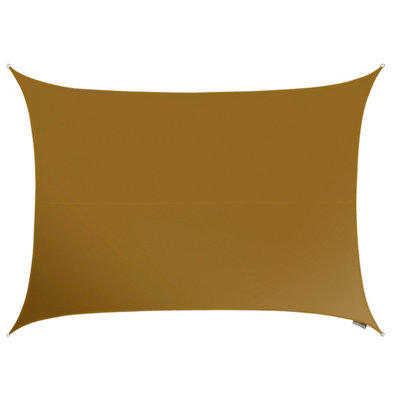 Kookaburra 3M X 2M Rectangle Waterproof Mocha Garden Patio Sun Shade Sail Canopy 98% Uv Block With Free Rope from B&Q