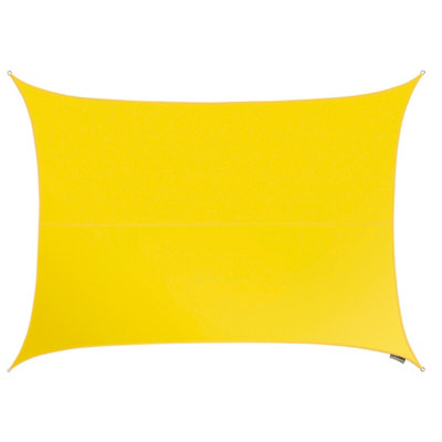 Kookaburra 4M X 3M Rectangle Waterproof Yellow Garden Patio Sun Shade Sail Canopy 98% Uv Block With Free Rope from B&Q