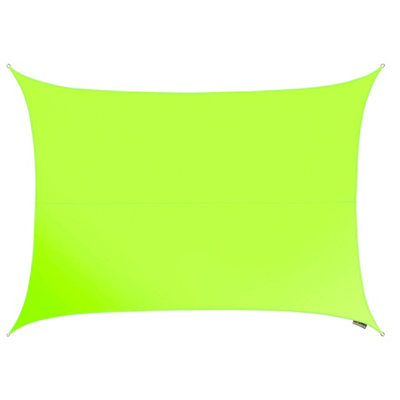 Kookaburra 4M X 3M Rectangle Waterproof Lime Garden Patio Sun Shade Sail Canopy 98% Uv Block With Free Rope from B&Q
