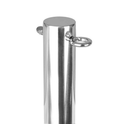 Kookaburra 3M Silver Stainless Steel Tall Round Shade Sail Garden Patio Fixing Pole 3 Sections With Eyebolts from B&Q