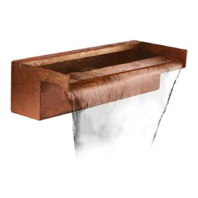 Primrose Corten Steel Waterfall Blade Water Feature Sheer Descent Outdoor Cascade Bottom Supply 60Cm from B&Q