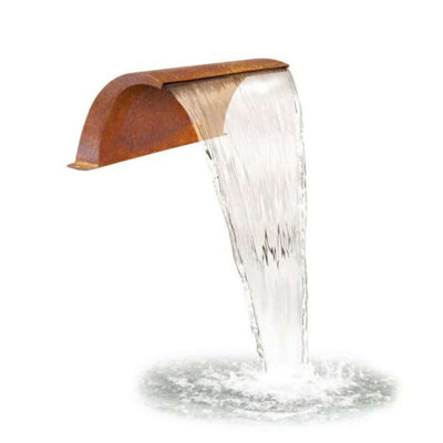 Primrose The Arc Corten Steel Water Feature Cascade Waterfall Blade 30Cm from B&Q