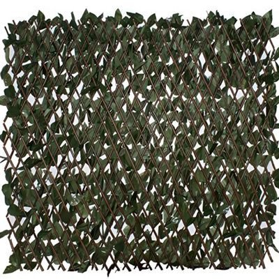 Primrose Artificial Goat Willow Extendable Trellis Plastic Hedge Garden Fence Screening Privacy 2M X 1M from B&Q