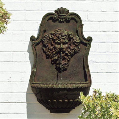 B&Q -  Zeus Wall Water Feature With Lights H83Cm