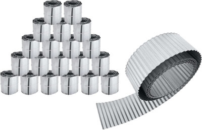 Primrose Lacewing Pack Of 20 Rust Proof Galvanised Garden Lawn Steel Edging Corrugated Roll To Reduce Edge Weed Transfer 100M from B&Q