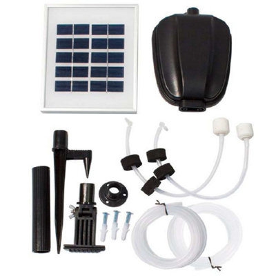 Primrose 120Lph 2-Stone Solar Powered Oxygenator Pond Aerator With Battery Backup from B&Q