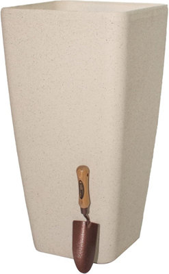 Primrose Stone Effect Resin Indoor Outdoor Flared Planter Trough In White 76Cm from B&Q
