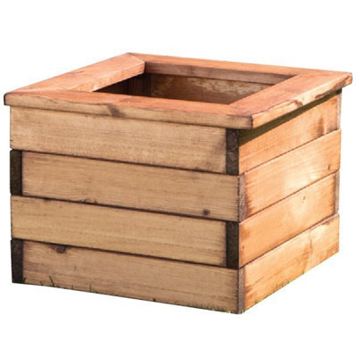Primrose Garden Outdoor Square Redwood Planter 43Cm from B&Q