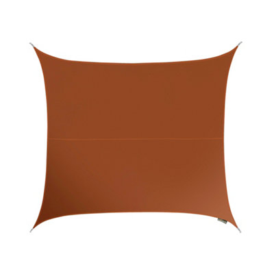 Kookaburra 5.4M Square Water Resistant Terracotta Garden Patio Sun Shade Sail Canopy 96.5% Uv Block With Free Rope from B&Q