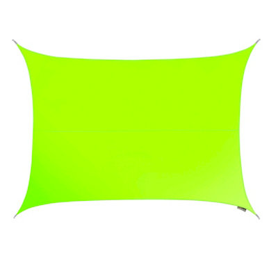 Kookaburra 3M X 2M Rectangle Water Resistant Lime Green Garden Patio Sun Shade Sail Canopy 96.5% Uv Block With Free Rope from B&Q