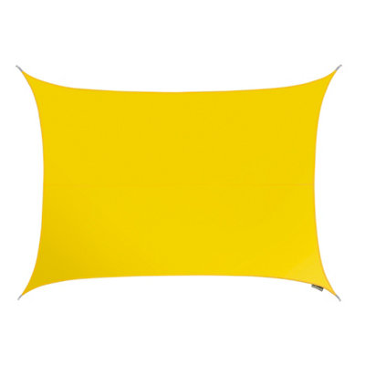 Kookaburra 3M X 2M Rectangle Water Resistant Yellow Garden Patio Sun Shade Sail Canopy 96.5% Uv Block With Free Rope from B&Q